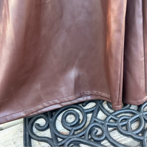 B. Freedom Brown Vegan Leather Sloan Jumpsuit, Women’s Size Medium, NWT - Picture 14 of 15